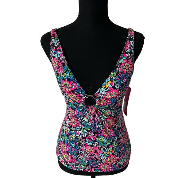 Lilly Pulitzer Brenta Tankini Top 2 Women’s Multicolor Feeling Fintastic 005387 - Picture 2 of 6